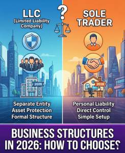 LLC vs. Sole Trader. How we can structured our business in 2026